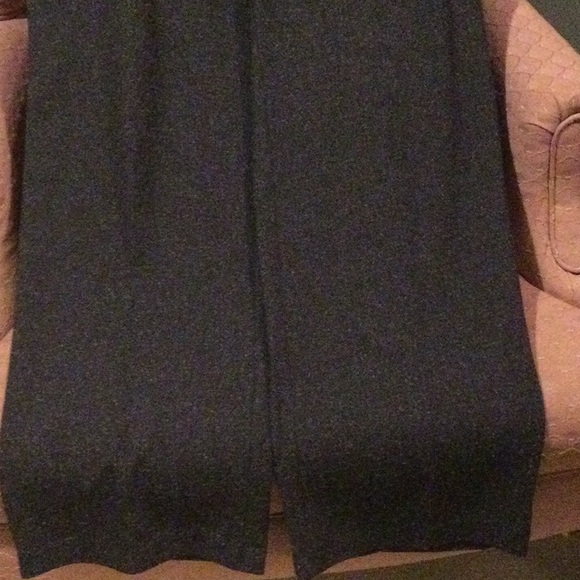 Dark heathered gray trousers, slimming flat front - Picture 3 of 7
